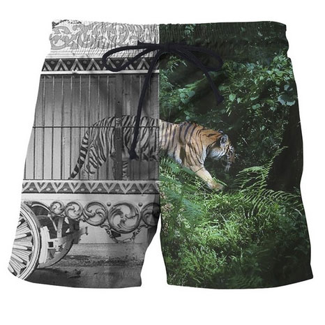 Pánske plavkové šortky Tigria klietka