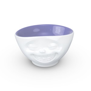 Bielo-fialová porcelánová miska